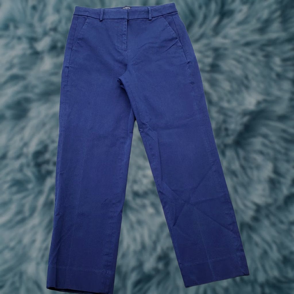 J.Crew J.CREW Kallie Pants Women's Size 4 Blue Stretch Slim Fit Comfort Straight Leg Size 27" / US 4 / IT 40 - 1 Thumbnail