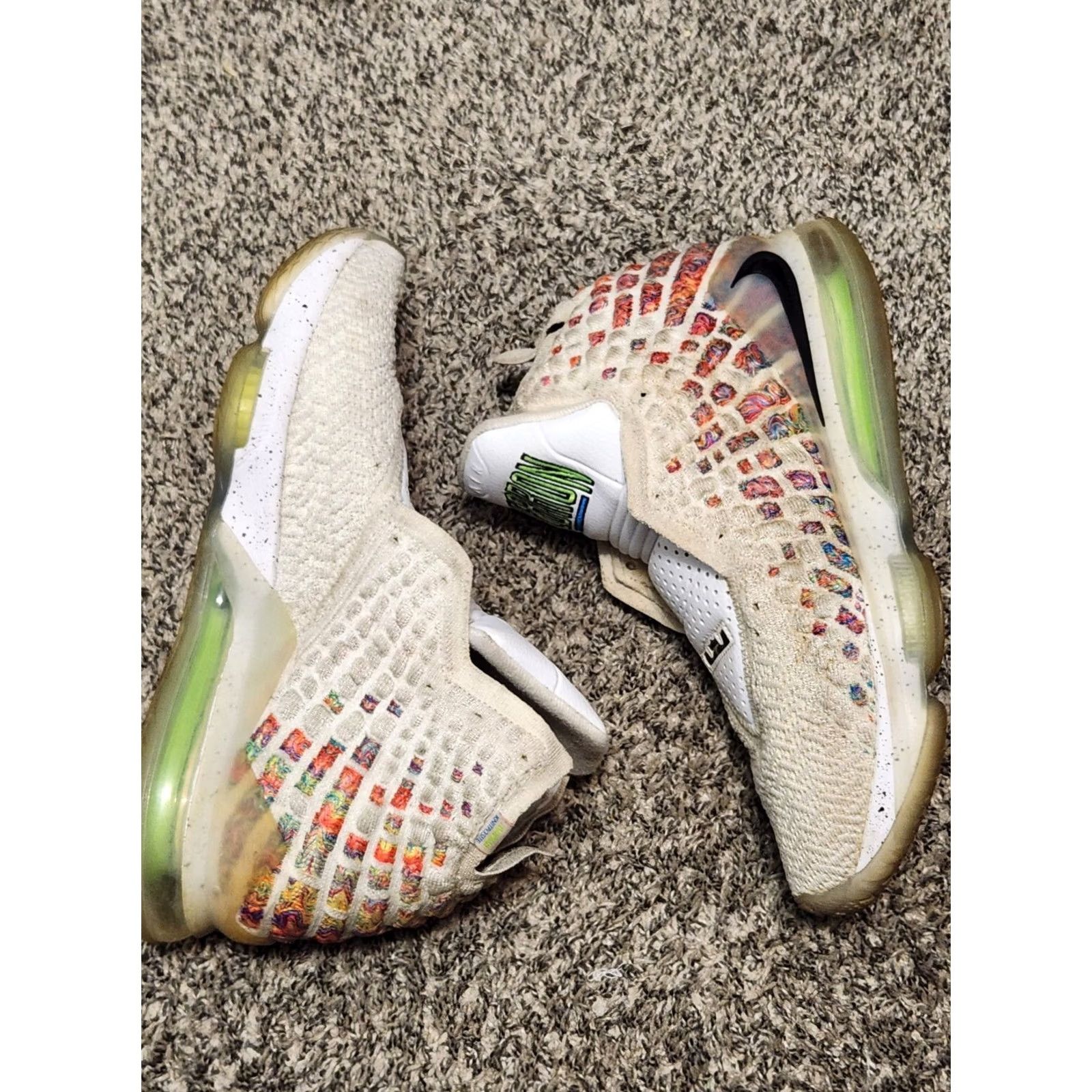 Nike Nike LeBron 17 Air Command Force Mens 10.5 White Multicolor BQ3177-100 Sneaker Basketball Shoes Size US 10 / EU 43 - 2 Thumbnail