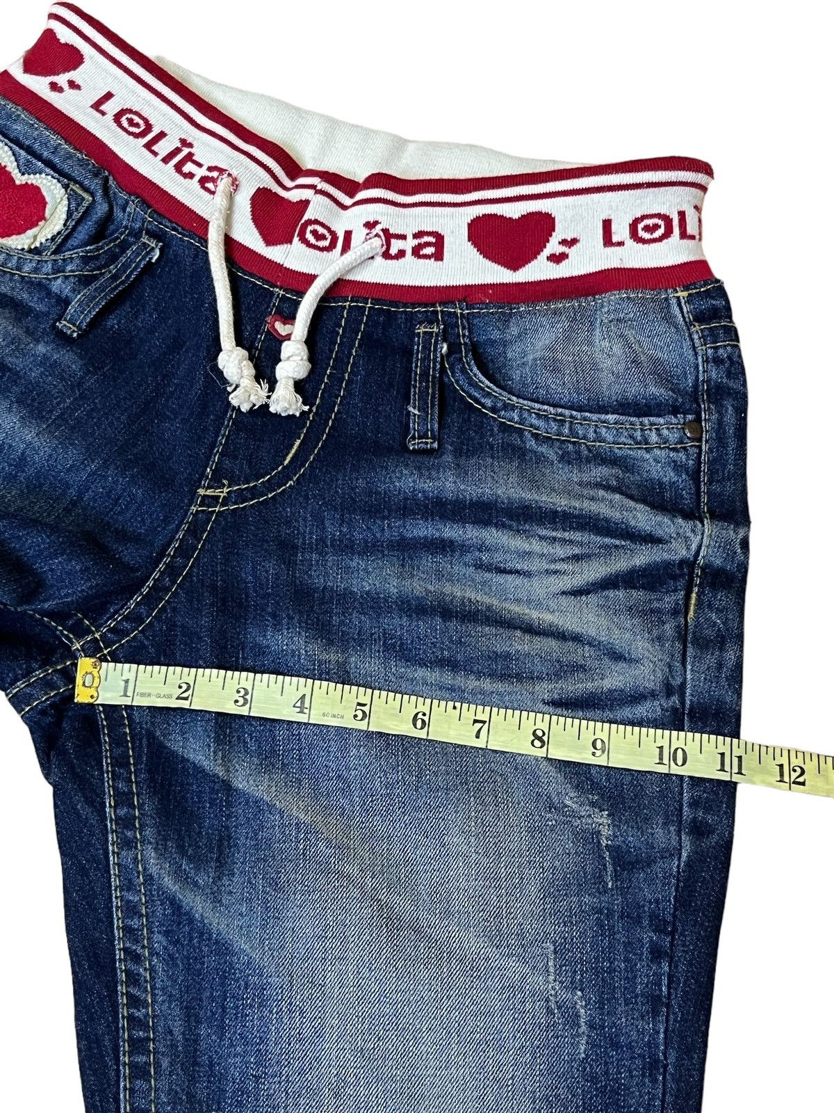 Japanese Brand Y2K FASHION YOSHITOMO NARA LOLITA DRAWSTRING WAIST JEANS Size US 32 / EU 48 - 12 Thumbnail
