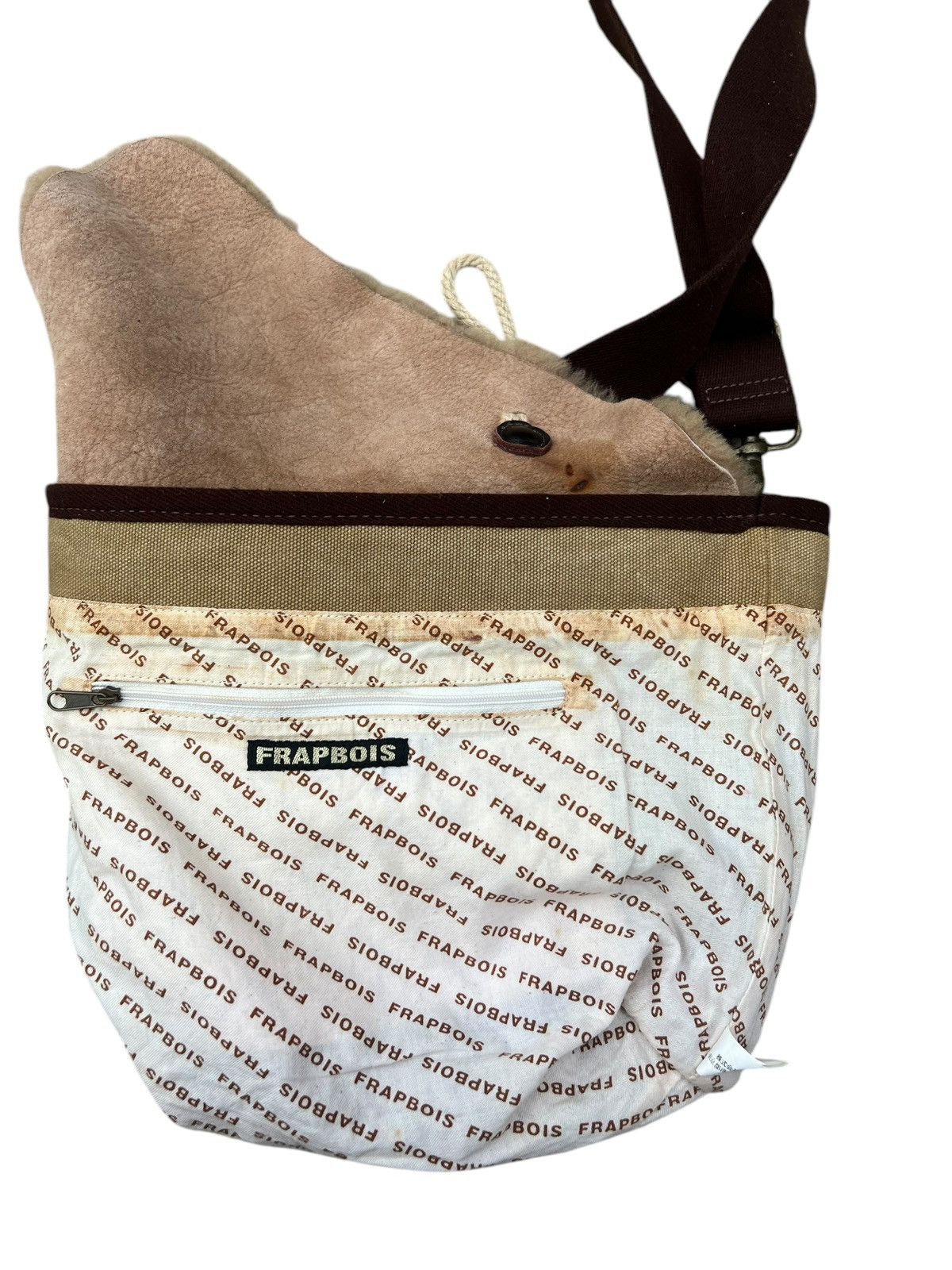 Frapbois Vintage Frapbois Japan Sheepskin Canvas Sling Bag Size ONE SIZE - 21 Thumbnail