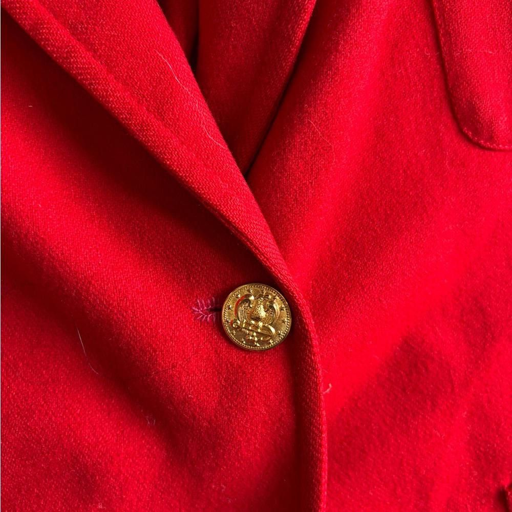 Evan Picone Vintage Wool Evan Picone Red Blazer Jacket Size XL / US 12-14 / IT 48-50 - 3 Thumbnail