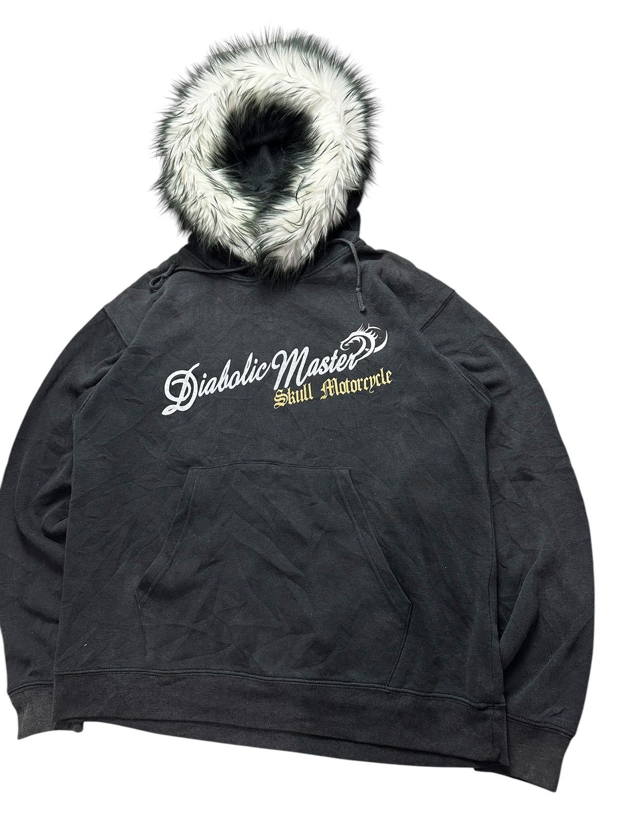 Hysteric Glamour BLACK FADED BULLET NOISE BLACK WHITE FUR HOODIE LGB STYLE Size US L / EU 52-54 / 3 - 6 Thumbnail