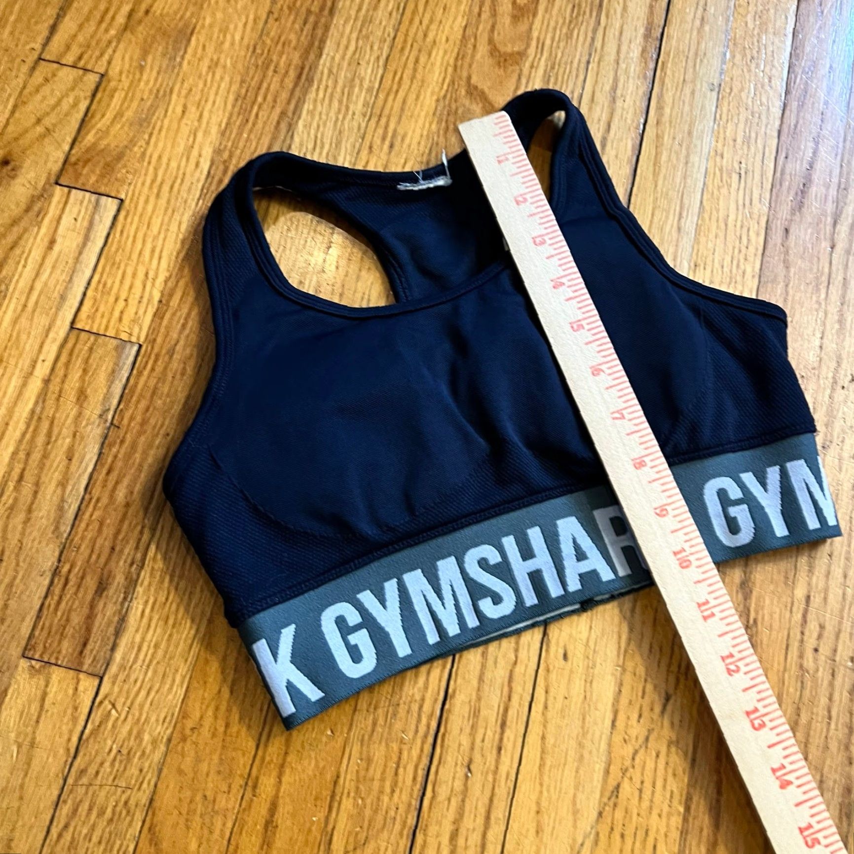 Gymshark Gymshark Sports Bra Womens S Black Logo Band Running Size ONE SIZE - 4 Thumbnail