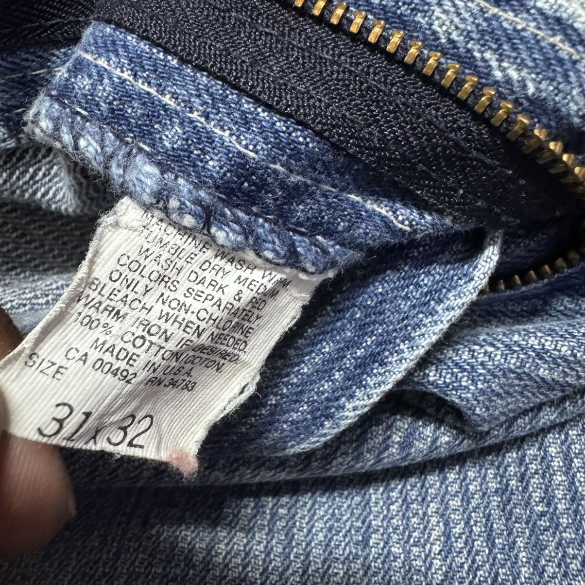 Lee Vintage 70s Lee Railroad Stripe Denim Jeans Mudwash Size US 30 / EU 46 - 21 Thumbnail
