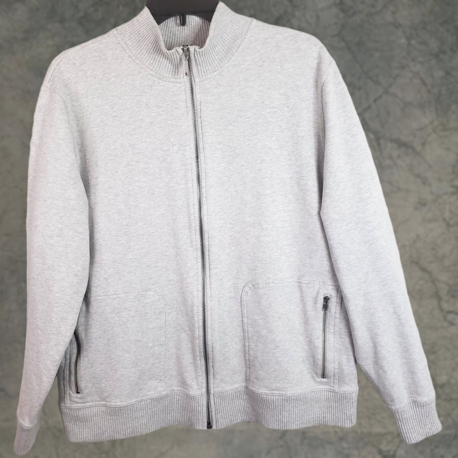Ralph Lauren Lauren Ralph Lauren Active Jacket Womens XL Gray Jersey Full Zip Mock Collar Jacket Size XL / US 12-14 / IT 48-50 - 1 Thumbnail