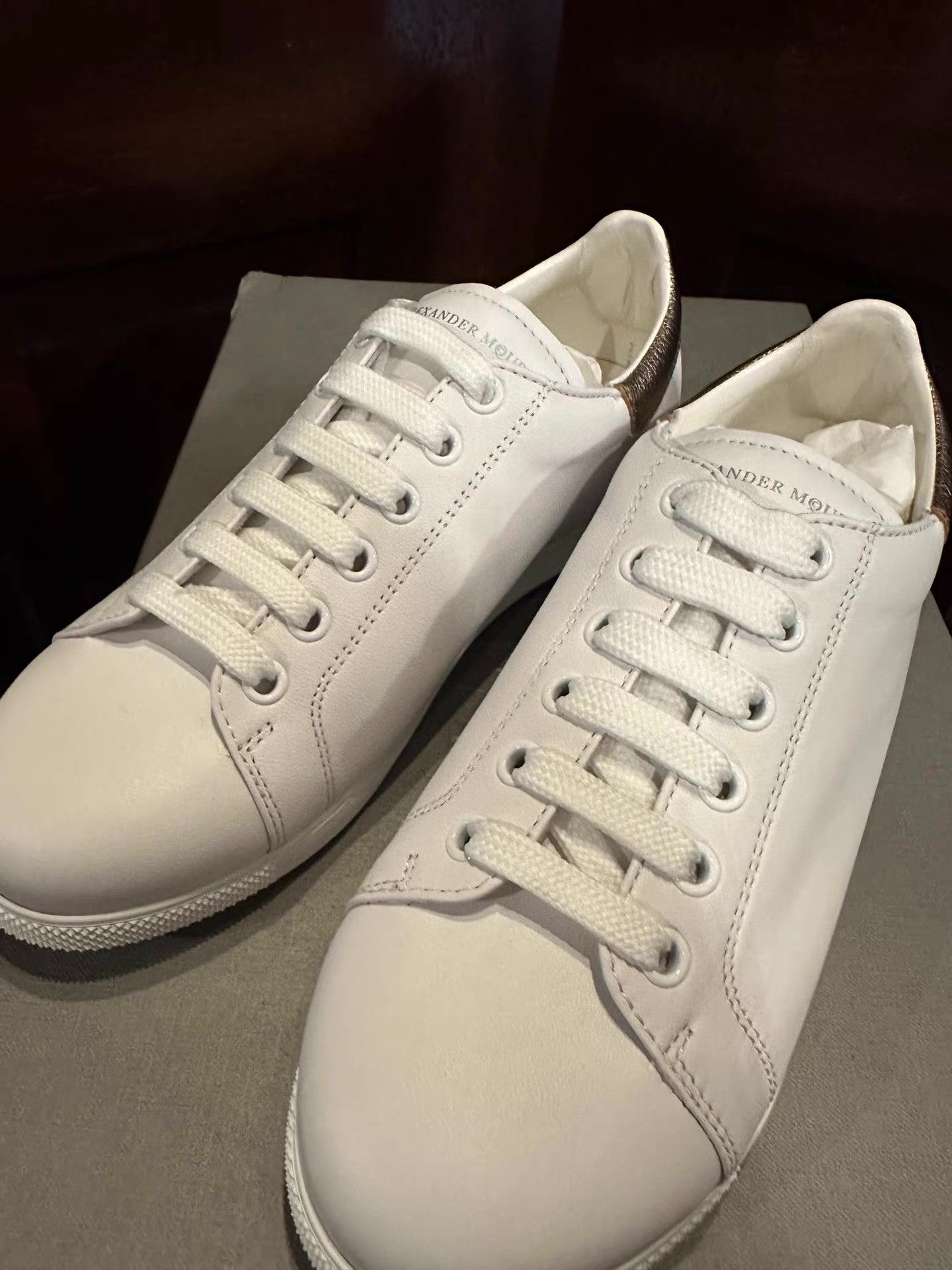 Alexander McQueen Alexander McQueen Mainline Women's White Champagne‑Heel Ｑ25 Size US 7 / IT 37 - 2 Thumbnail