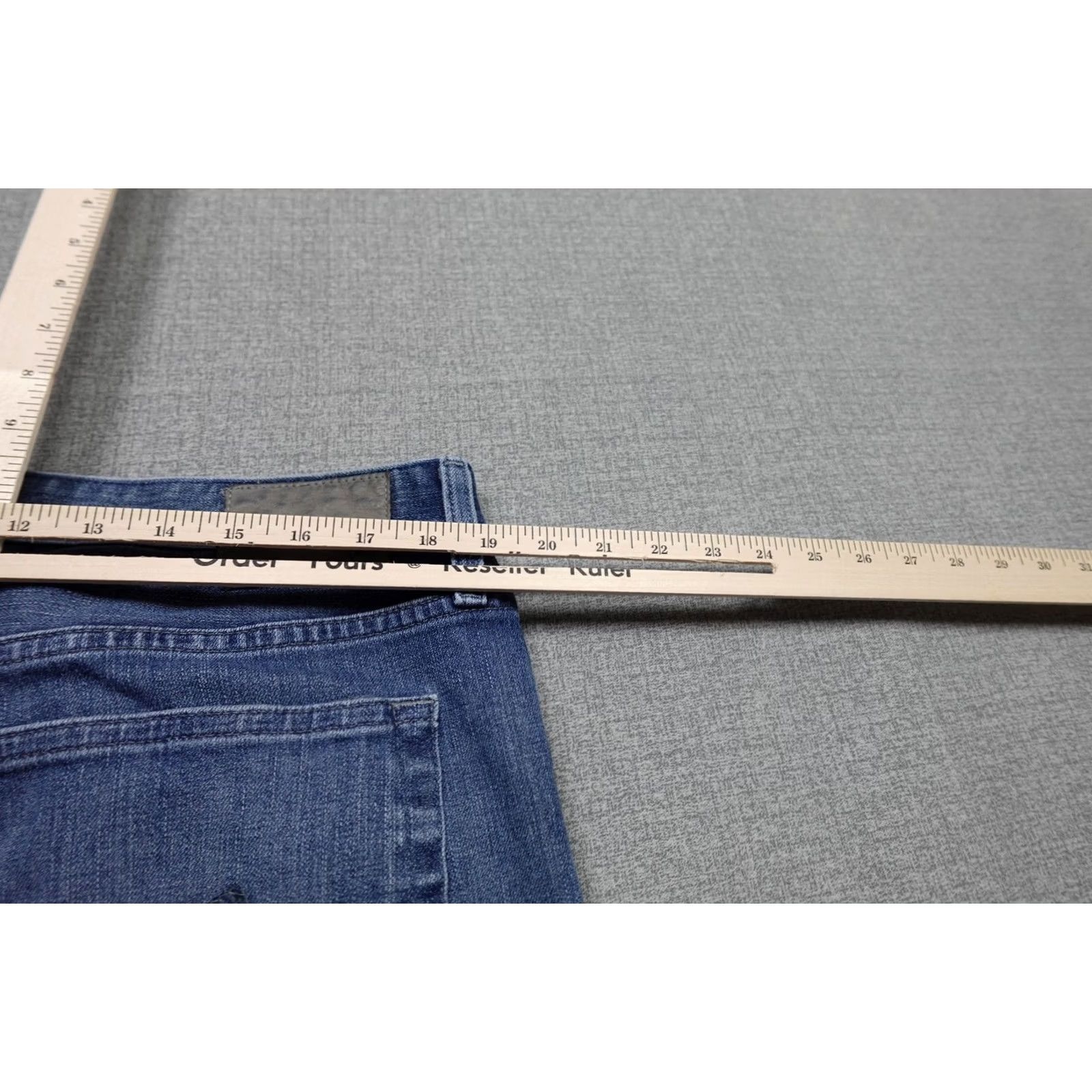 Denime AG Adriano Goldschmied Graduate Jeans Mens 36x32 Blue Denim Straight Stretch Jeans Size US 36 / EU 52 - 7 Thumbnail