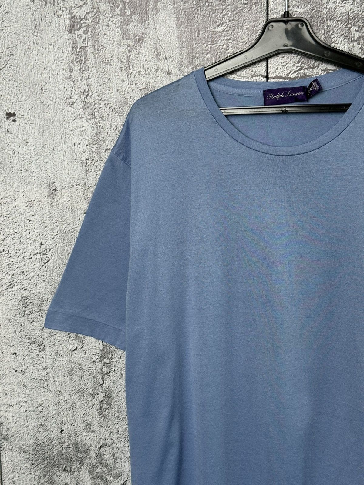 Ralph Lauren Purple Label Ralph Lauren Purple Label Crewneck Blue Tee Made in Italy Size US XL / EU 56 / 4 - 3 Thumbnail