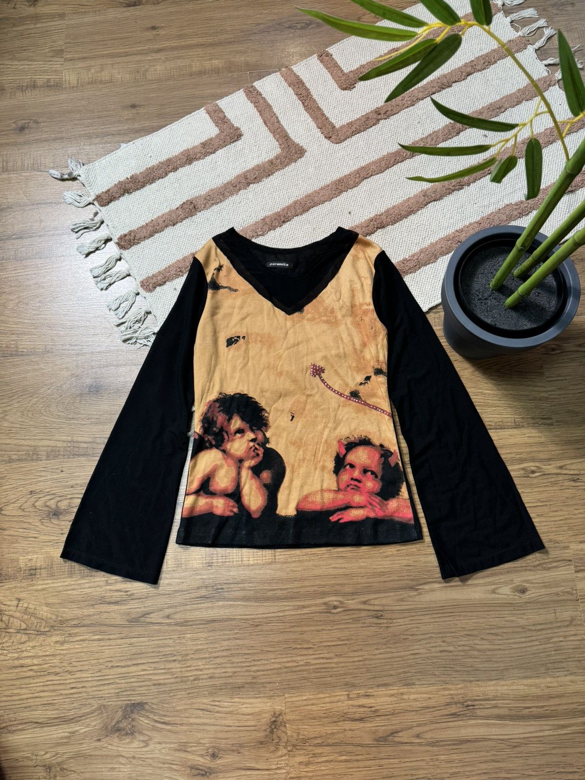 Vintage VINTAGE ANGEL&DEMON MESH PRINTED LONGSLEEVE Size M / US 6-8 / IT 42-44 - 1 Thumbnail
