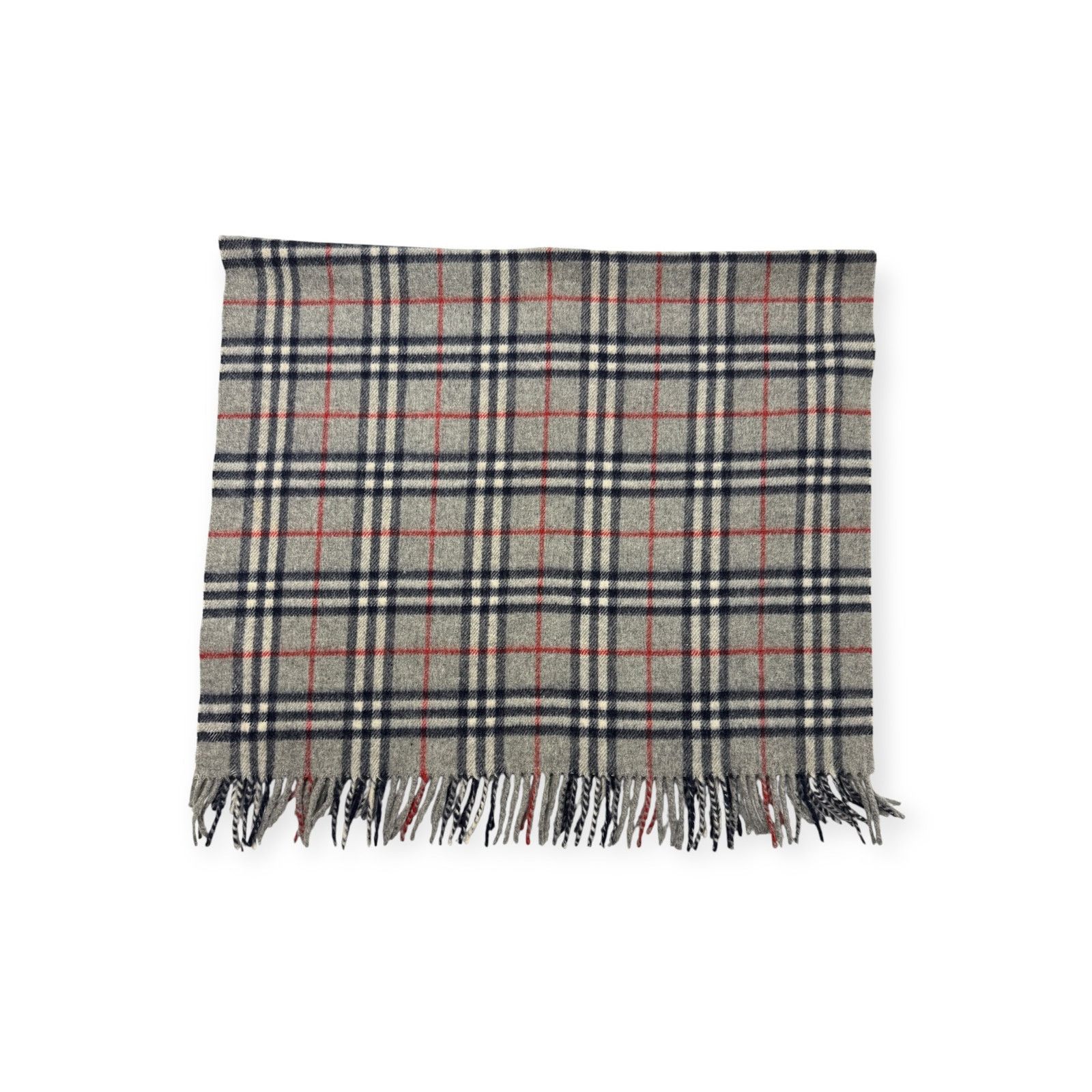 Burberry 🔴 Burberry Blanket Shawl Scarf - Burberrys Nova Check Grey Size ONE SIZE - 2 Thumbnail