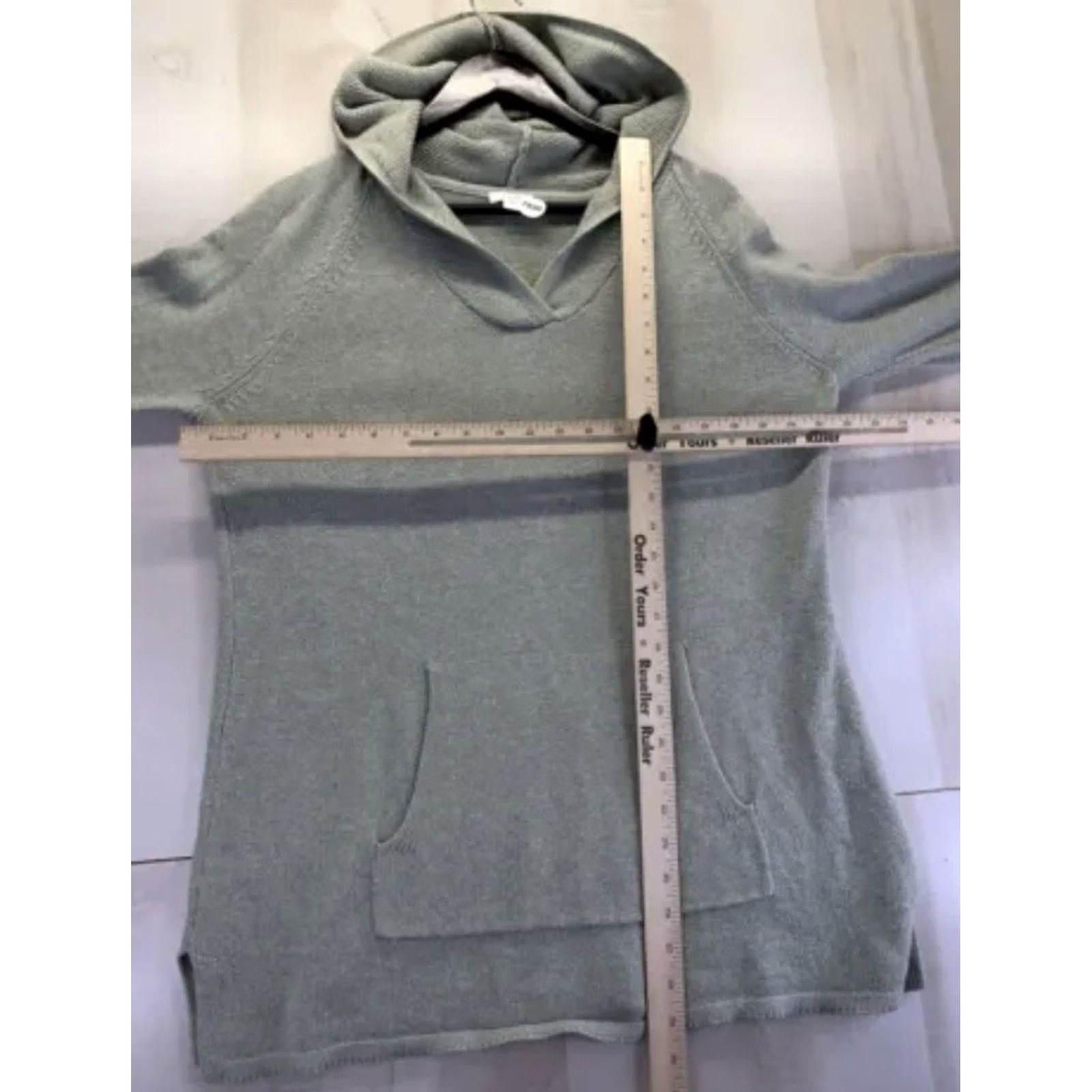 J. Jill J. Jill Silk Blend Hooded Pullover Sweatshirt Pink/Green Knit M Womens Pullover Hooded Silk Blend Knit Sweatshirt Size M / US 6-8 / IT 42-44 - 3 Thumbnail