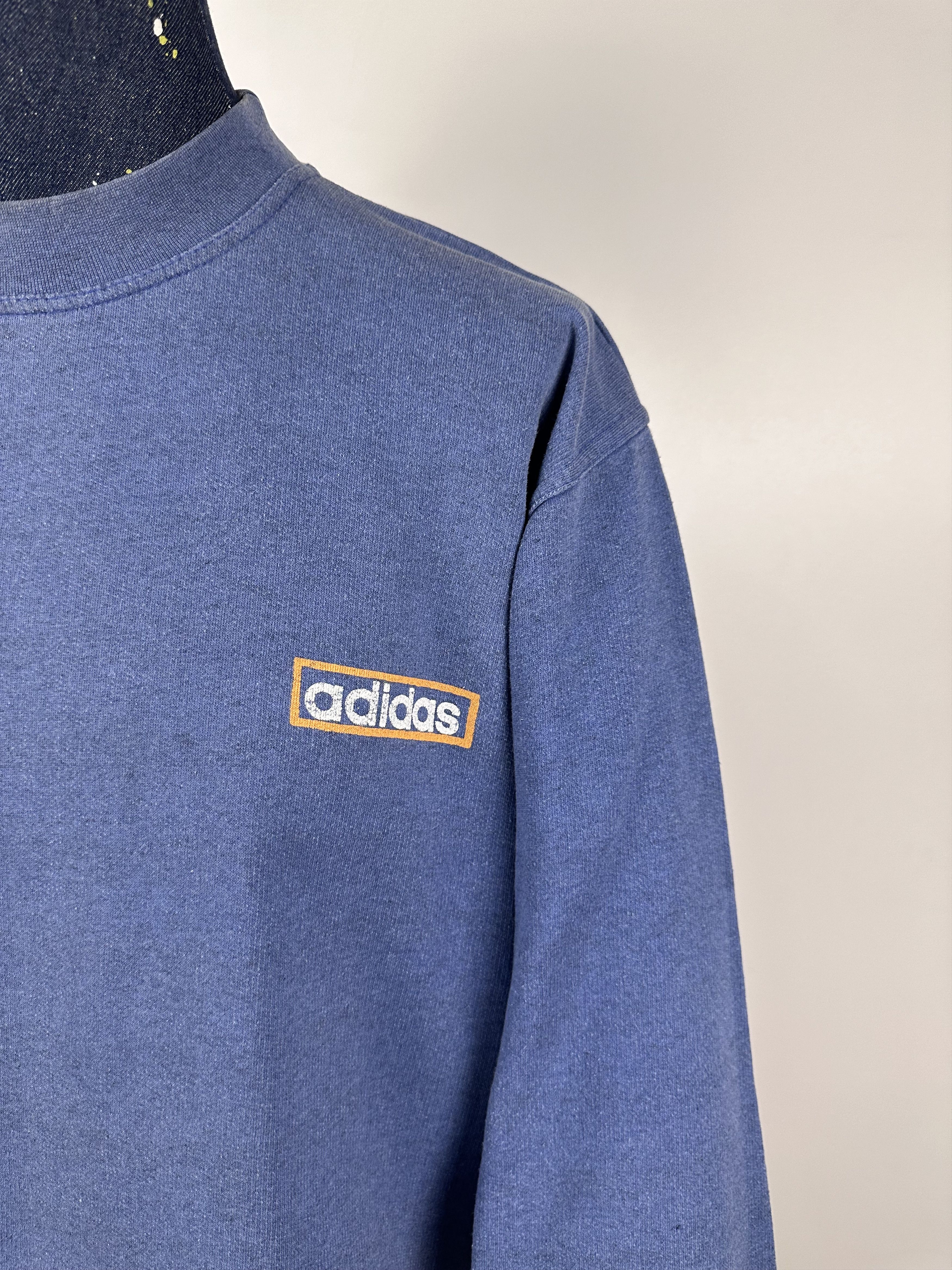 Adidas × Vintage Adidas Originals Sweatshirt Vintage 90s Blue Mens size S Size US S / EU 44-46 / 1 - 5 Thumbnail