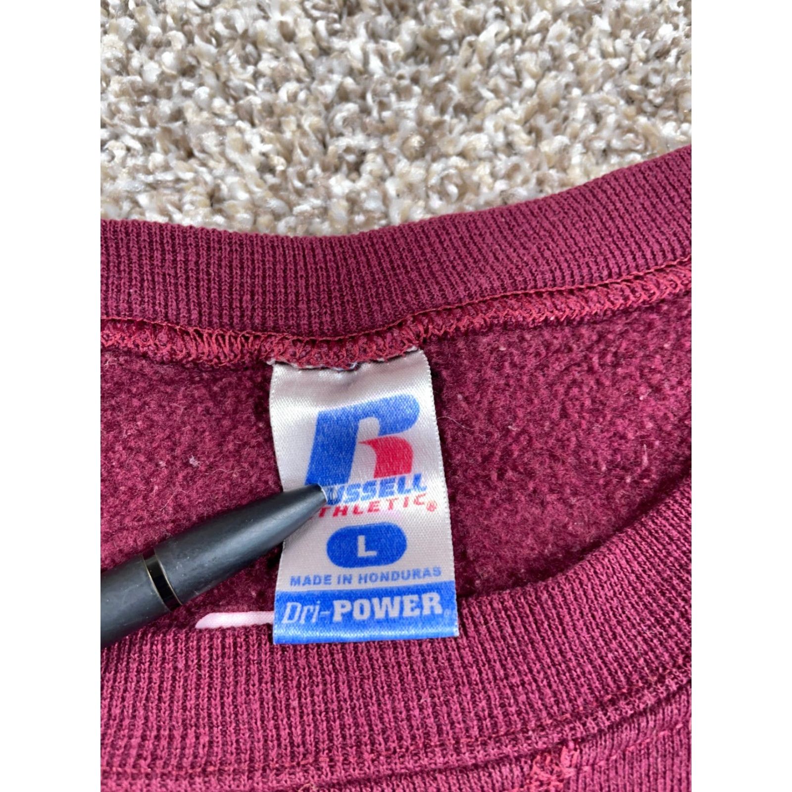 Russell Athletic VINTAGE Russell Athletic Sweatshirt Adult Large Red - Annawan Braves Embroidered Crew Neck Pullover Shirt Men Russel Athletic Tag Size US M / EU 48-50 / 2 - 4 Thumbnail