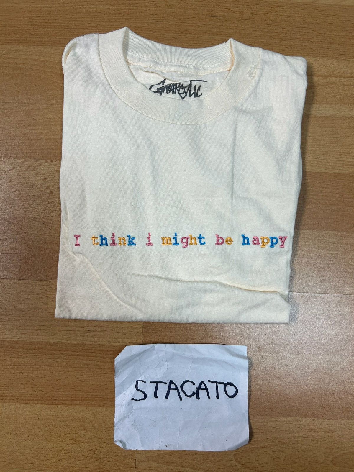 Gnarcotic × Rap Tees Gnarcotic Lil Gnar I Think I Might Be Happy Tee Cream Size US M / EU 48-50 / 2 - 5 Thumbnail