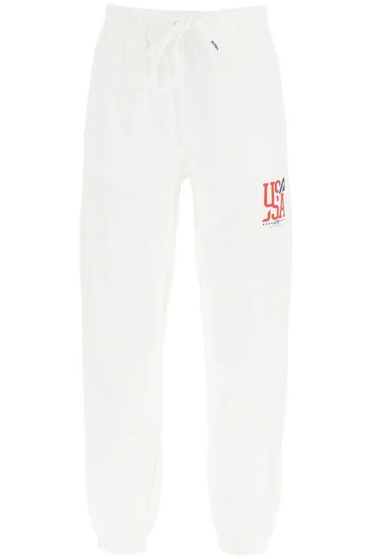image of Autry O1S22I1N0324 Printed Sweatpants In White, Women's