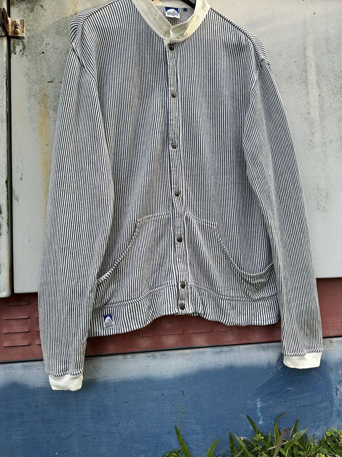 Sierra Designs 👹Vintage Sierra Design Chore Blue Striped Jacket Size US L / EU 52-54 / 3 - 6 Thumbnail