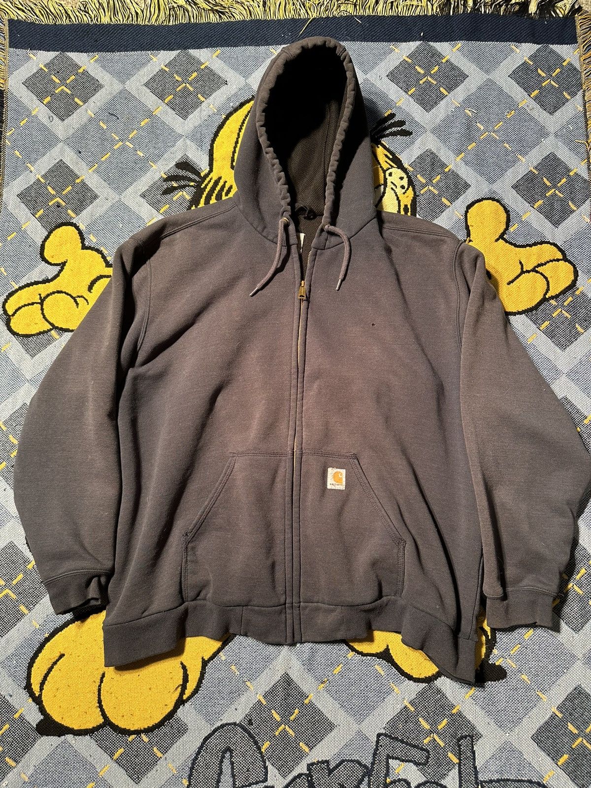 Carhartt × Vintage Vintage Carhartt Thermal Zip Up Hoodie/Sunfaded