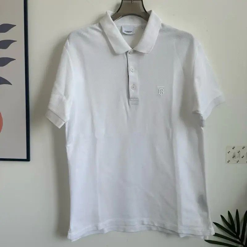 Burberry White Cotton Men's Polo Shirt