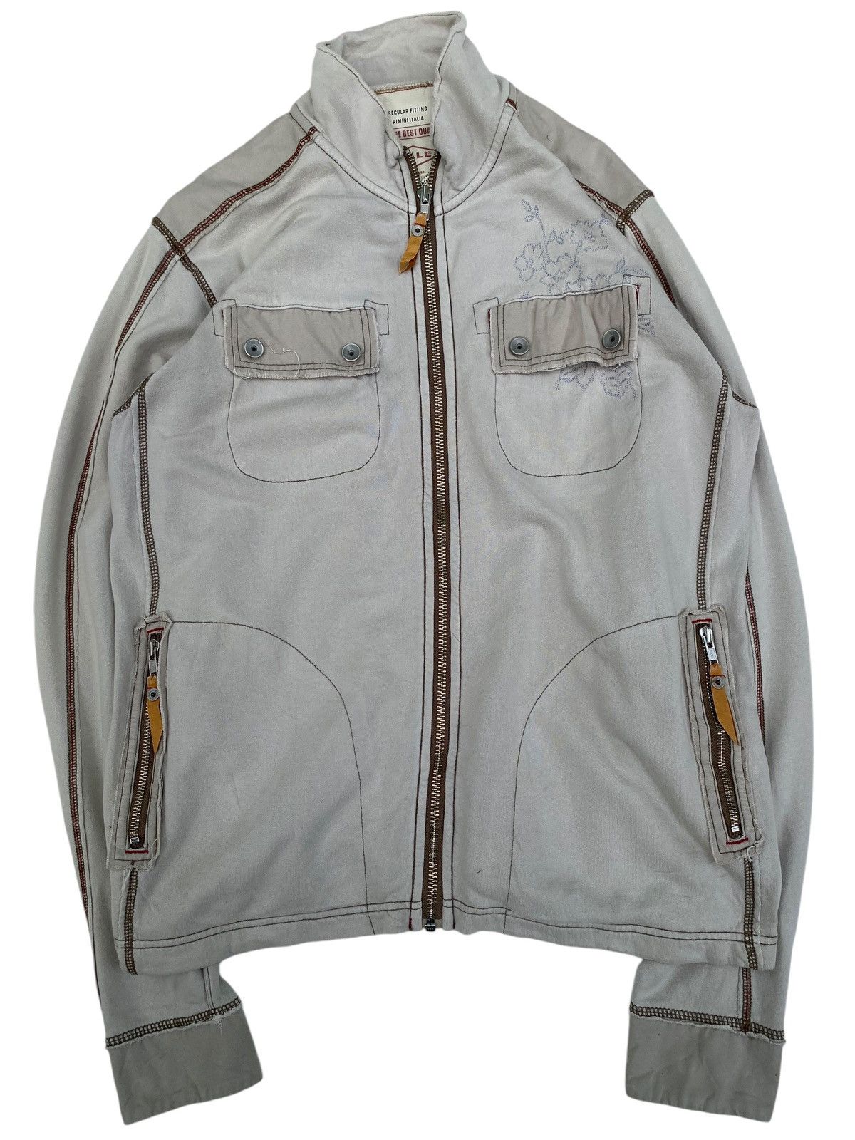 Vtg Ball Jacket Zip Up Punk Style