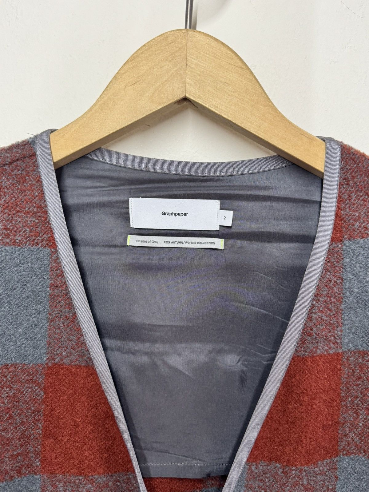 Graphpaper Graphpaper Shades of Gray Check Zip Jacket 2 AW24 Japan Size US M / EU 48-50 / 2 - 3 Thumbnail