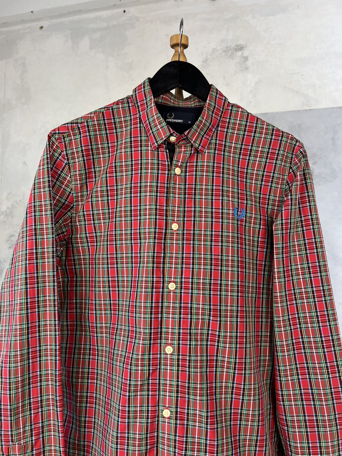 Fred Perry Fred Perry Red Check Button Up Shirt Size M Size US M / EU 48-50 / 2 - 2 Thumbnail
