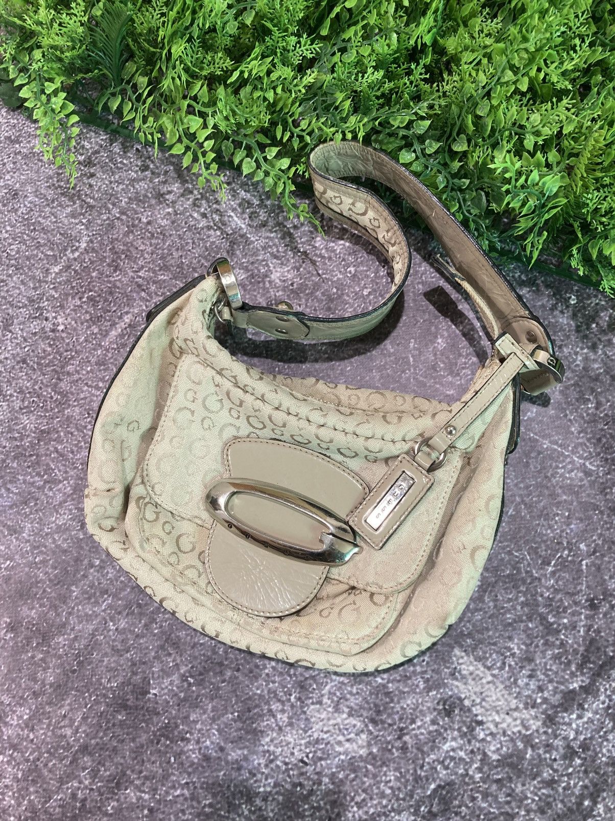 Vintage Guess Bag Monogram Print Y2K