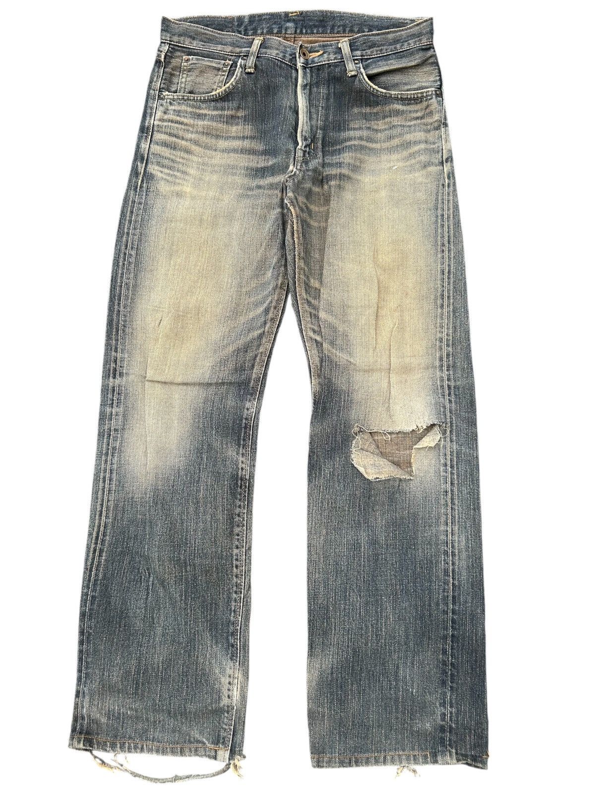 Japanese Brand × Kapital × Vintage Vintage Edwin Selvedge Distressed Denim Jeans Size US 32 / EU 48 - 1 Thumbnail