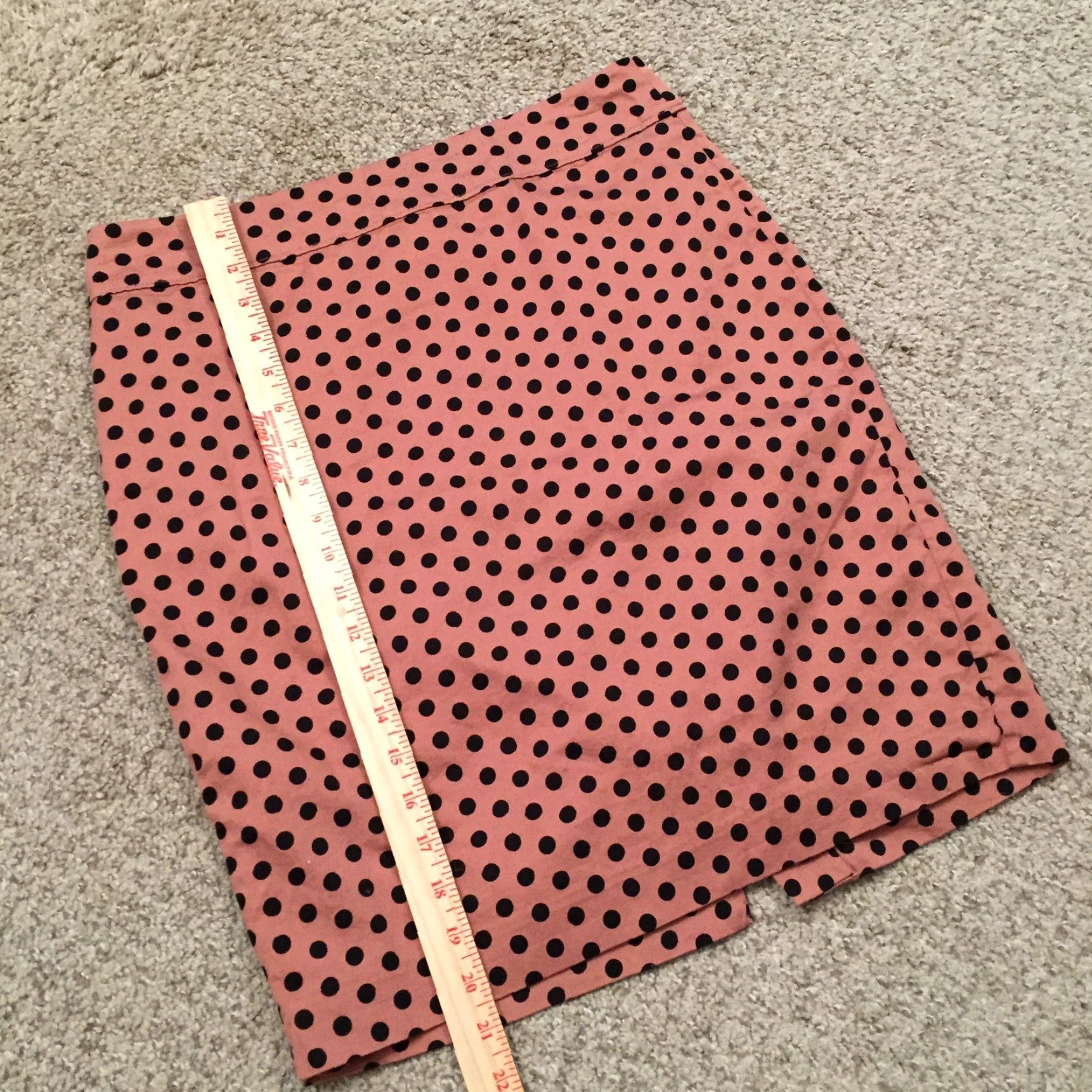 Loft LOFT Skirt Knee Length Pencil Lined Beige Polka Dot Size 6 Women's Regular Cotton Zip Size 28" / US 6 / IT 42 - 4 Thumbnail