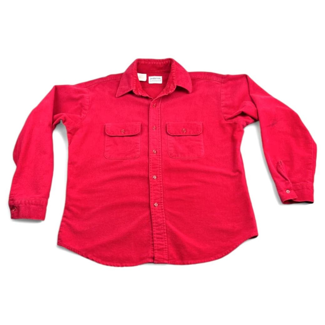 Vintage VINTAGE Five Brother Shirt Adult LARGE Red Flannel USA Union Made Barn Chore 80s Size US L / EU 52-54 / 3 - 2 Thumbnail