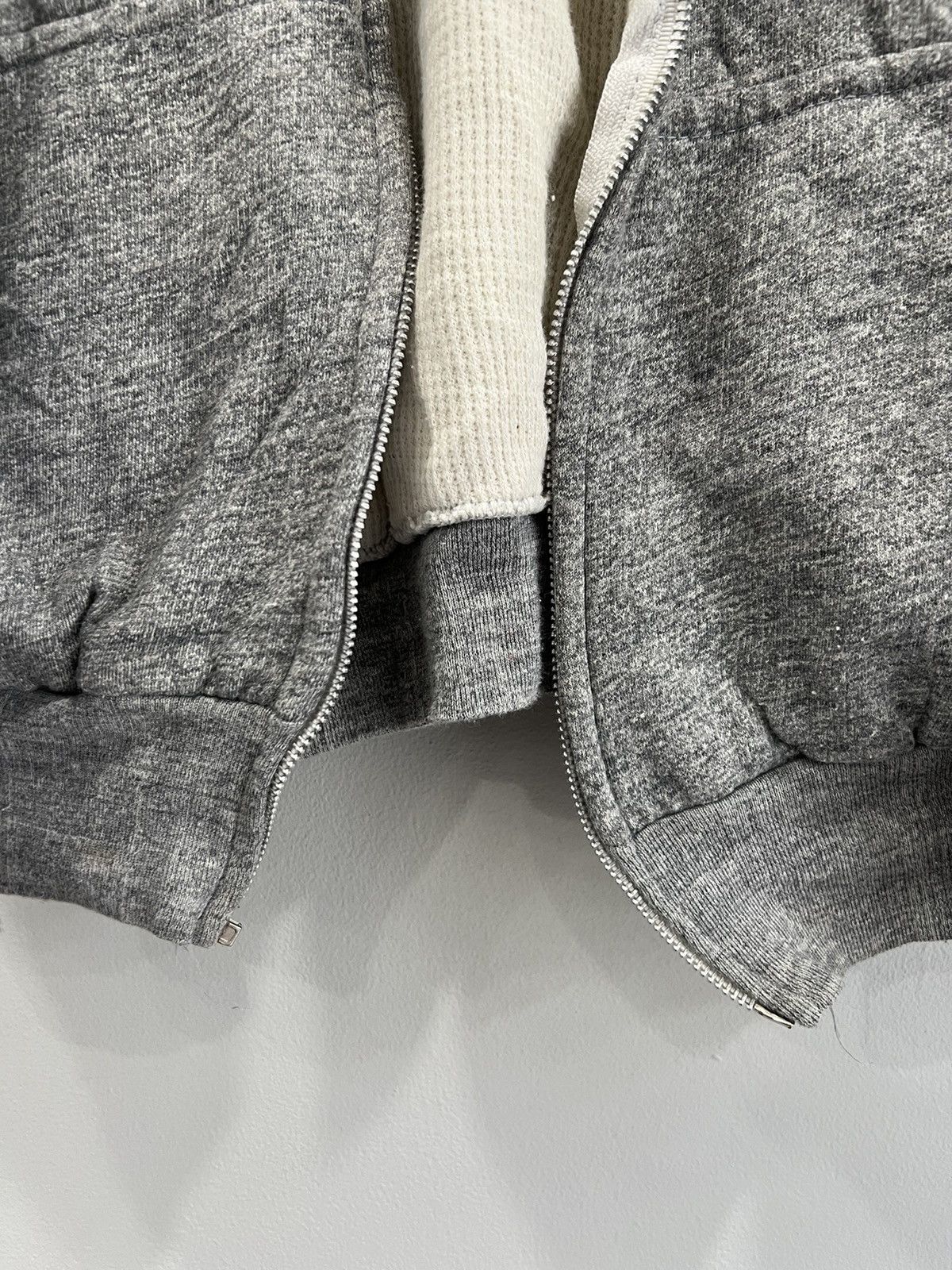 Vintage Vintage Thermal Lined Hoodie Sweater big yank blank zip up Size US S / EU 44-46 / 1 - 5 Thumbnail