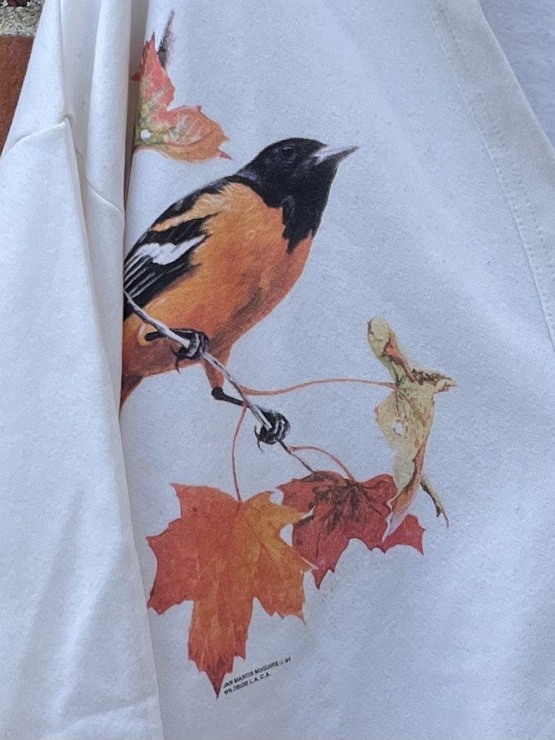 Jerzees Vintage 90s Jerzees orange bellied oriole Nature Cardigan Size ONE SIZE - 3 Thumbnail