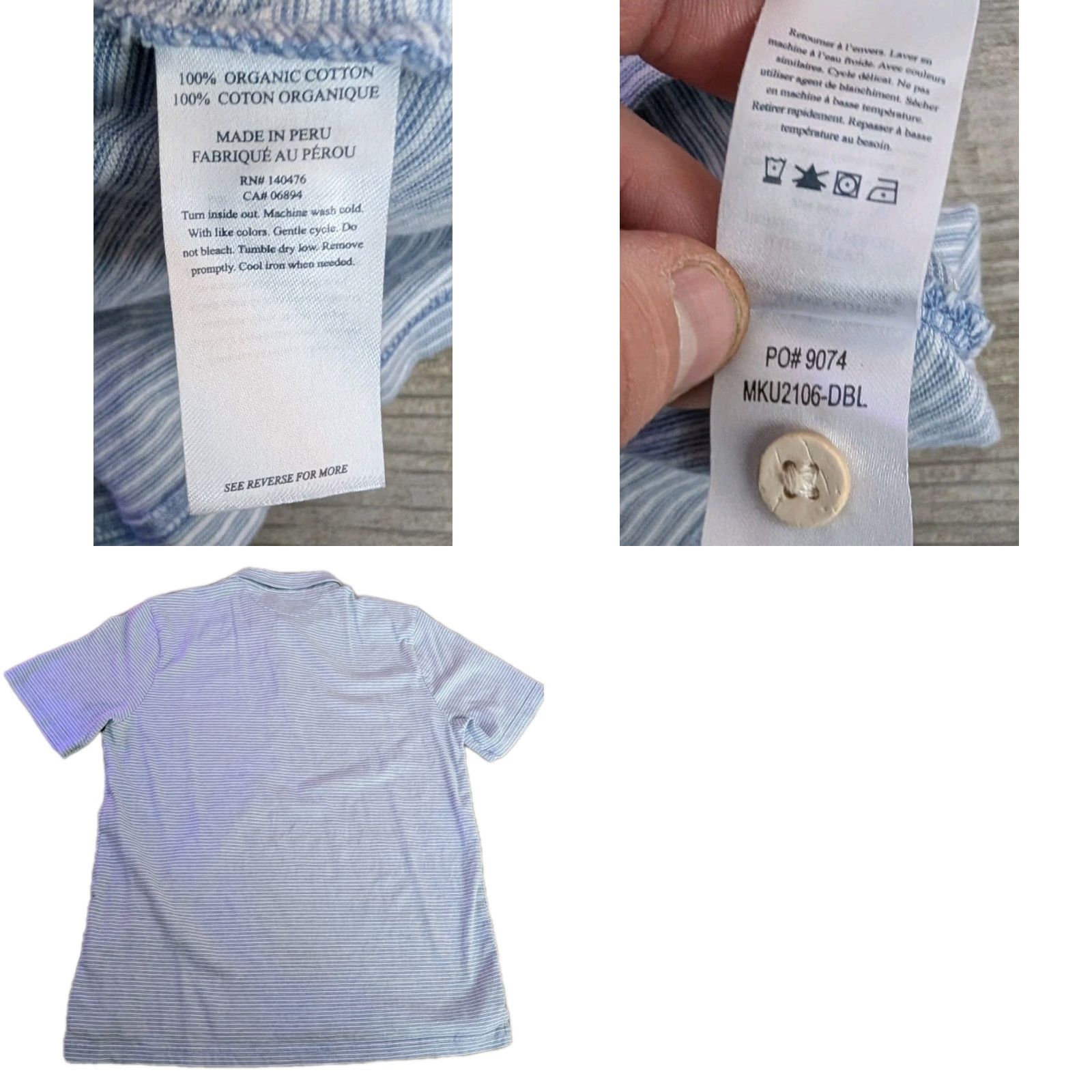 Faherty Faherty Polo Shirt Mens L Blue Striped Short Sleeve Casual Golf Size US L / EU 52-54 / 3 - 9 Thumbnail