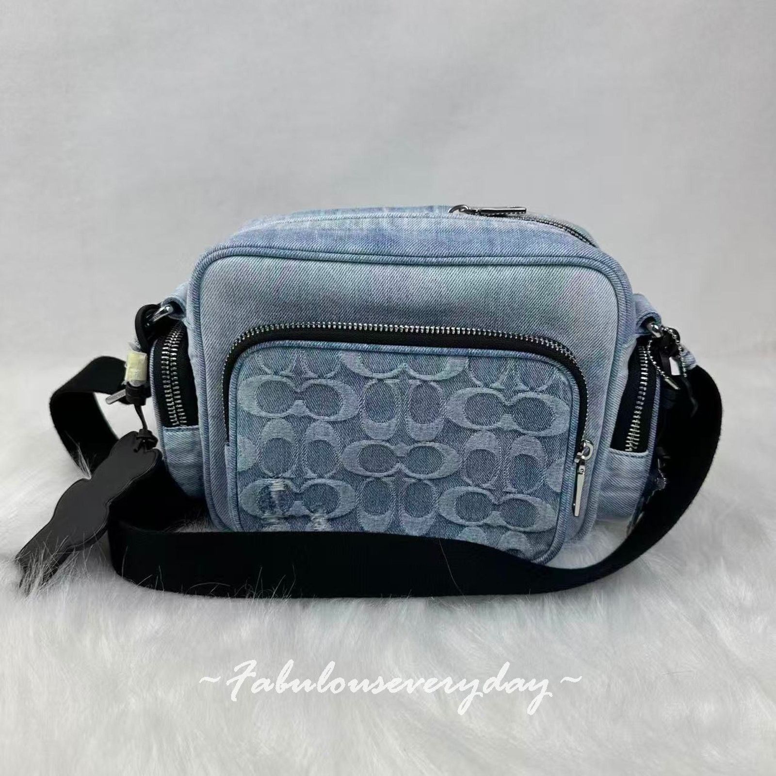 Coach Coach Men's Fletcher xbody Loved Sig Denim Light Indigo Size ONE SIZE - 1 Thumbnail