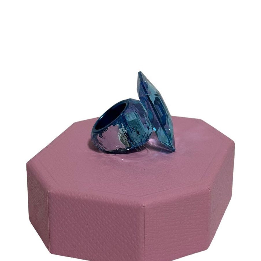 Swarovski Lucent cocktail ring Oversized crystal 7