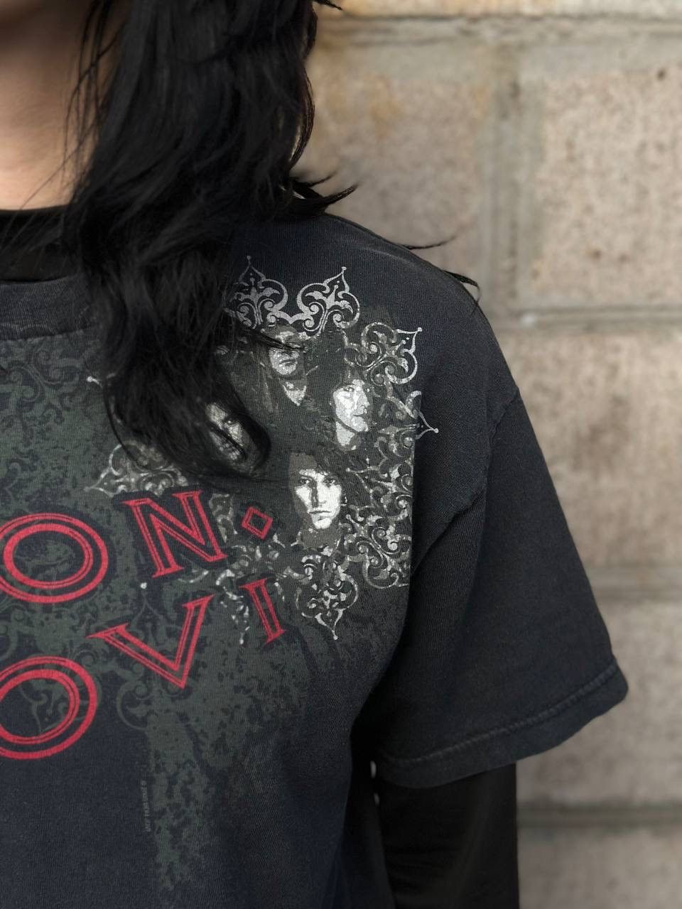 Bon Jovi VTG Adult Bon Jovi T-shirts Big Logo 2005 Rock Band Distres Size US XL / EU 56 / 4 - 3 Thumbnail