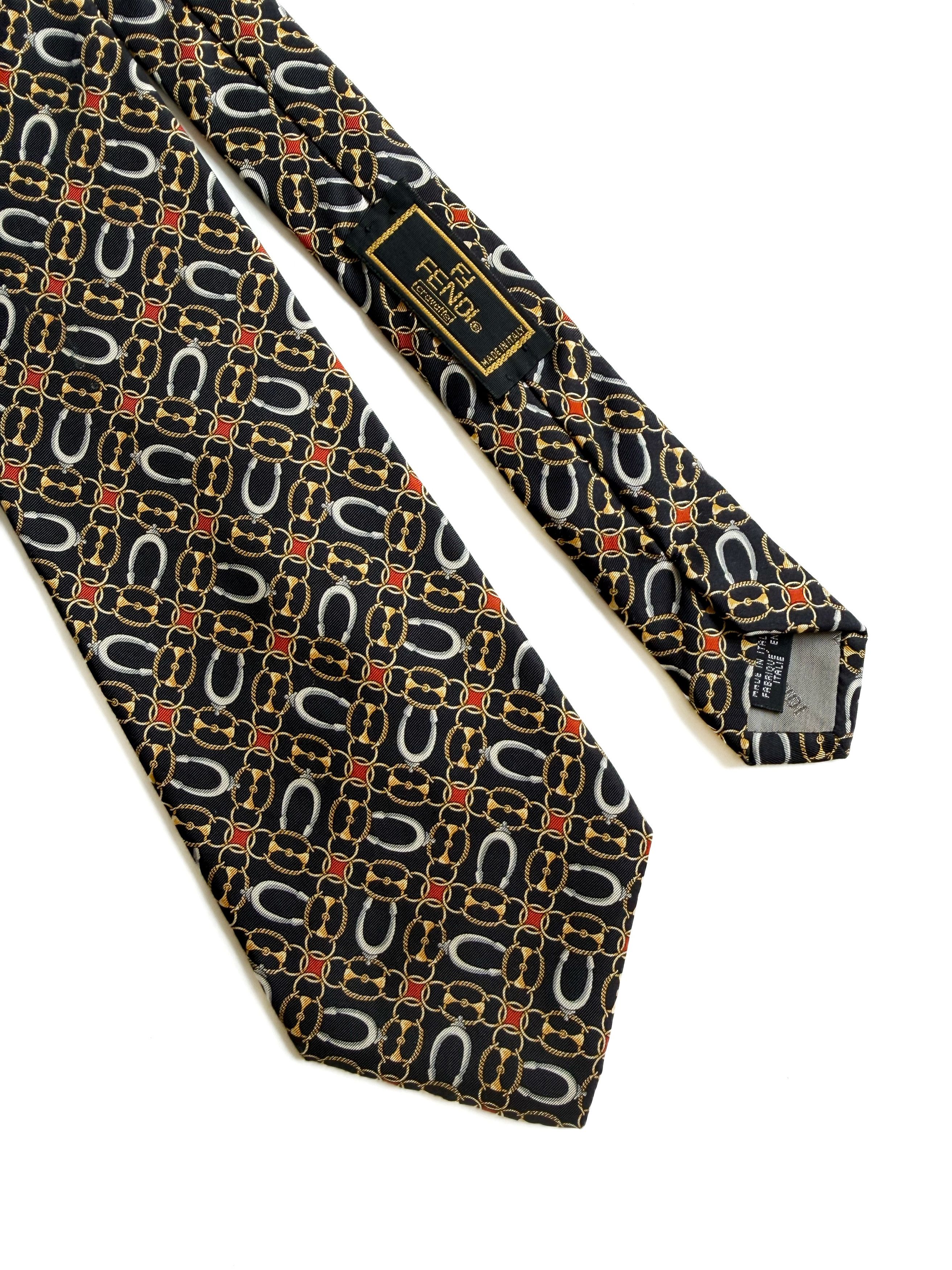 Fendi Men's Vintage Fendi Silk Neck Tie Size ONE SIZE - 3 Thumbnail
