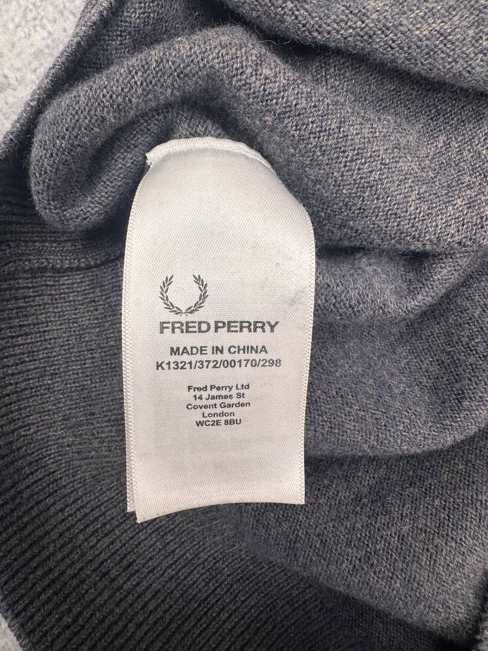 Fred Perry Fred Perry Men Cotton Sweater Grey Crewneck Size S Size US S / EU 44-46 / 1 - 5 Thumbnail