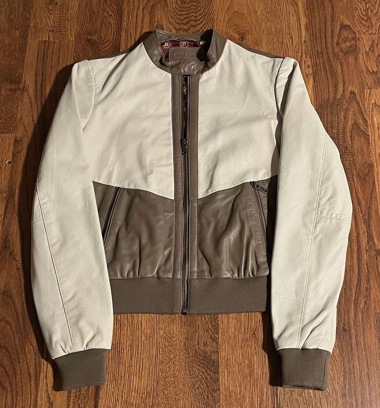 Durango Durango Leather Perforated Leather Bomber Jacket Taupe Size M / US 6-8 / IT 42-44 - 1 Thumbnail