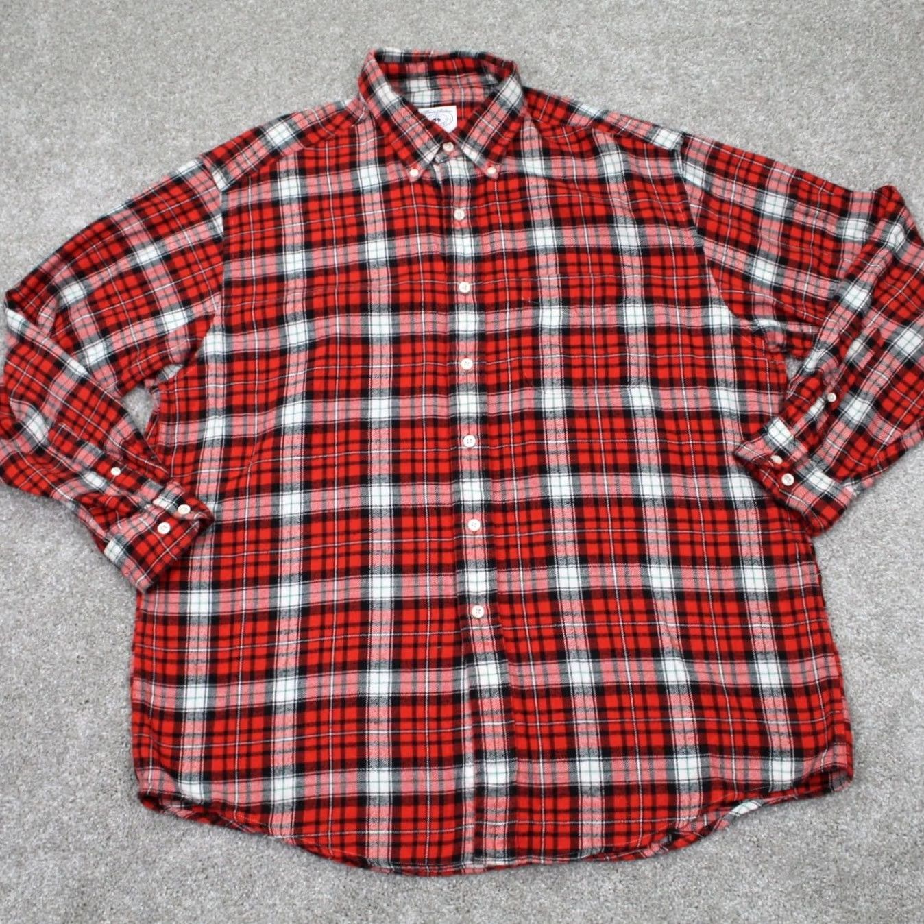 Brooks Brothers Brooks Brothers Sport Shirt Mens Large Red Plaid Cotton L/S Flannel Button Down Size US L / EU 52-54 / 3 - 2 Thumbnail