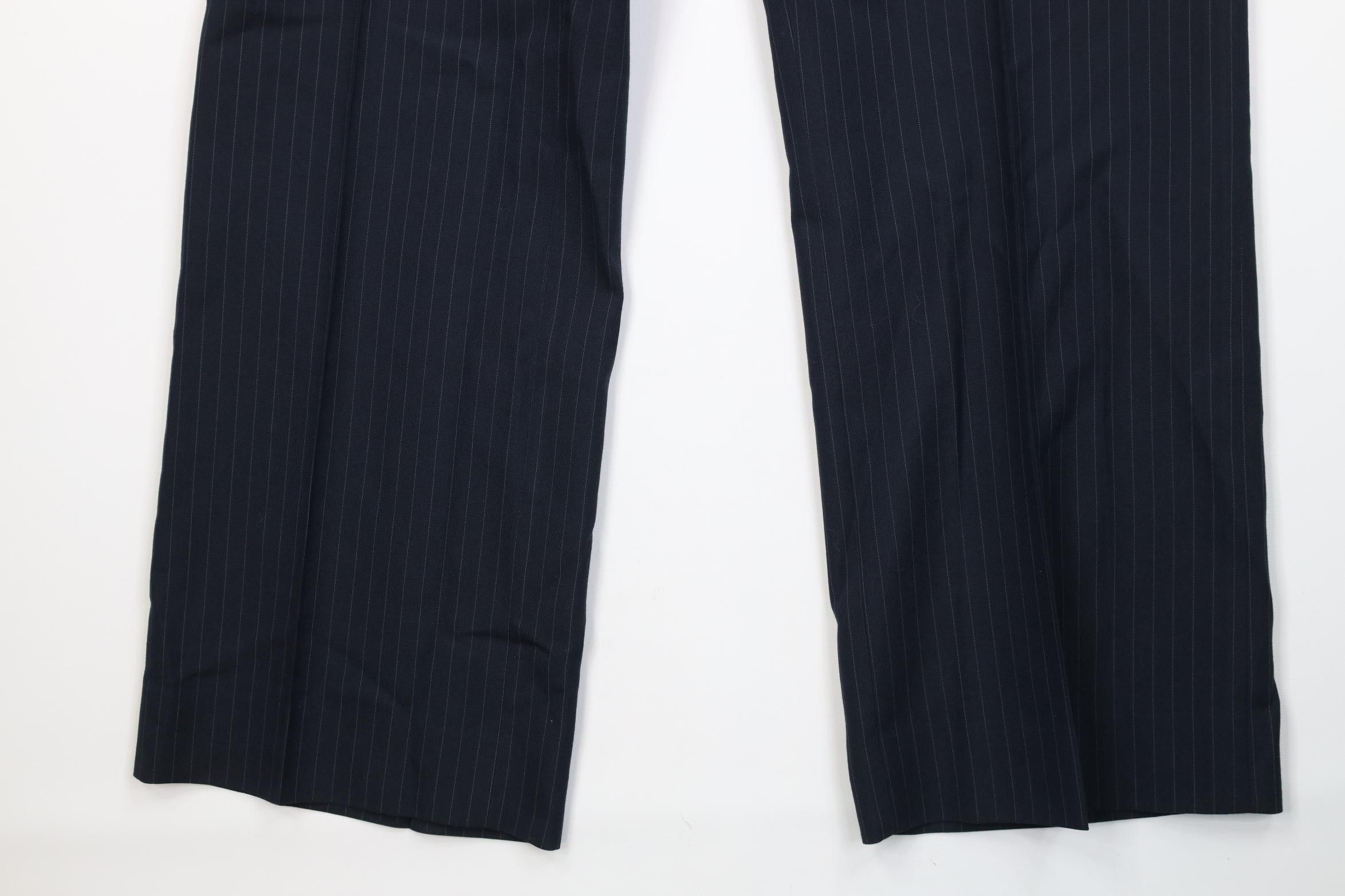 Vintage Vintage 70s Streetwear Knit Pinstriped Wide Leg Chino Pants Size US 36 / EU 52 - 4 Thumbnail