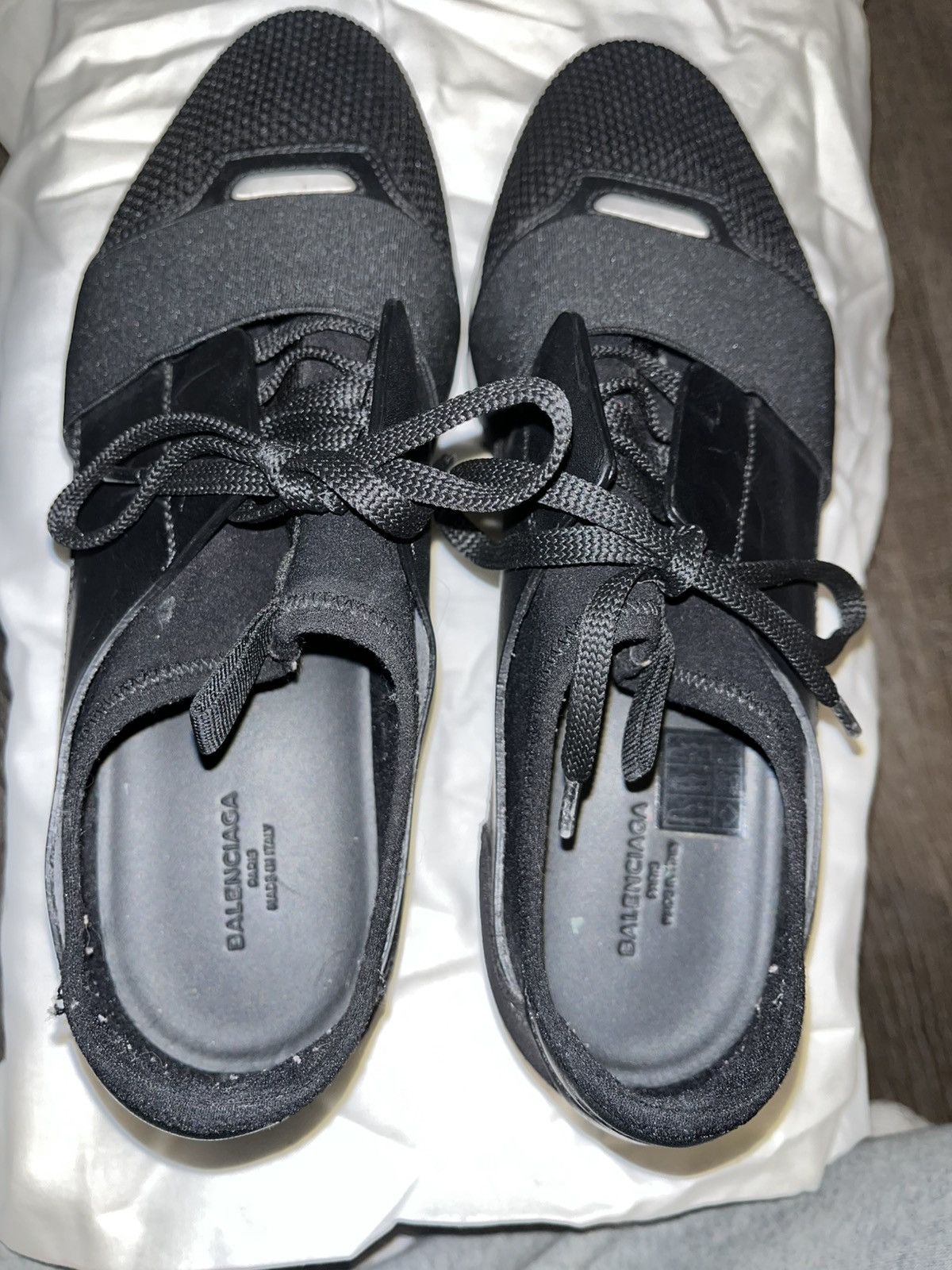 Balenciaga Balenciaga Race Runner Black/White EU38 Size US 8 / IT 38 - 9 Thumbnail