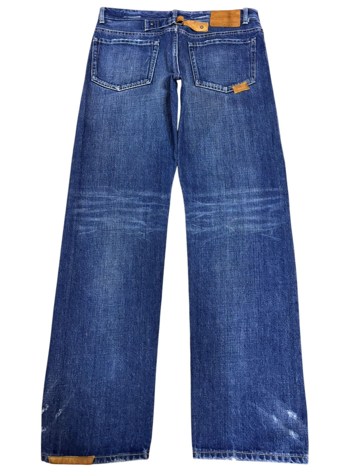 Journal Standard × Leather × Seditionaries Vintage Journal Standard Leather Buckle Faded Washed Jeans Size US 32 / EU 48 - 1 Thumbnail