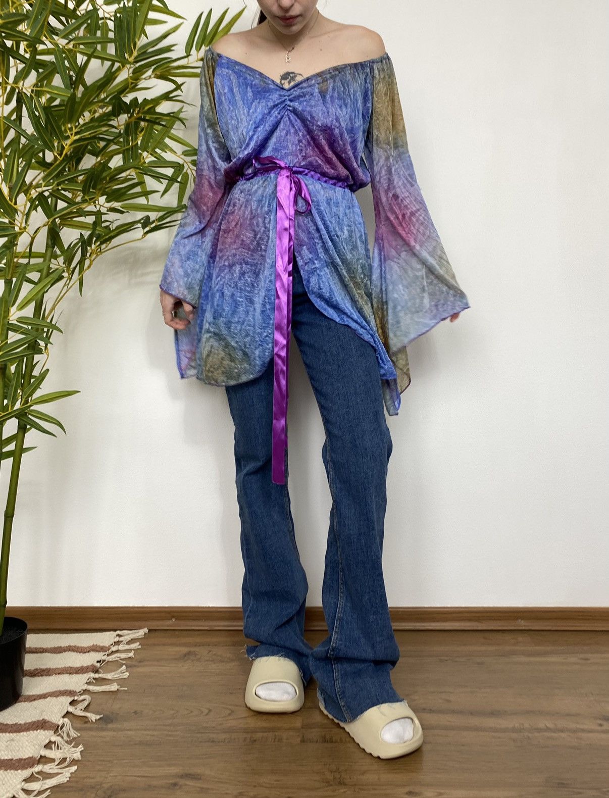 Vintage 🧝🏻‍♀️ MESH AVANT GARDE ELF DRESS 🧝🏻‍♀️ Size S / US 4 / IT 40 - 2 Thumbnail