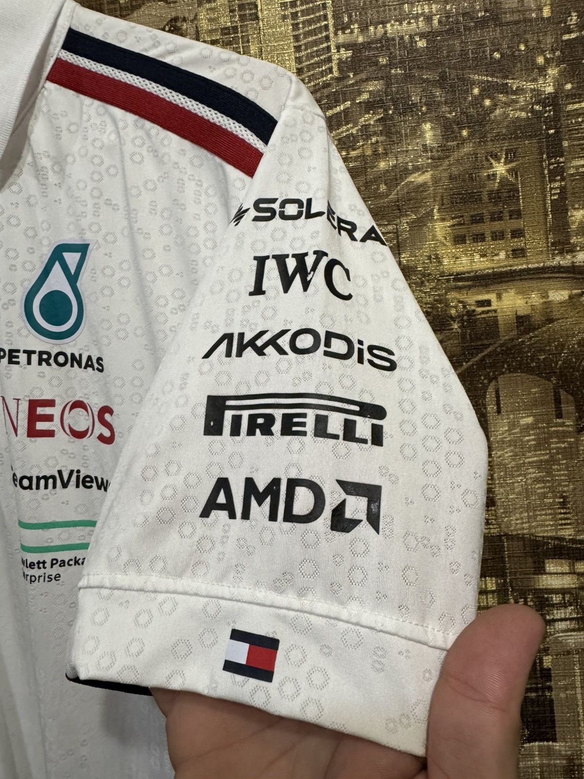 Mercedes-Benz Mercedes AMG F1 2024 Team Polo White Size L Size US L / EU 52-54 / 3 - 5 Thumbnail