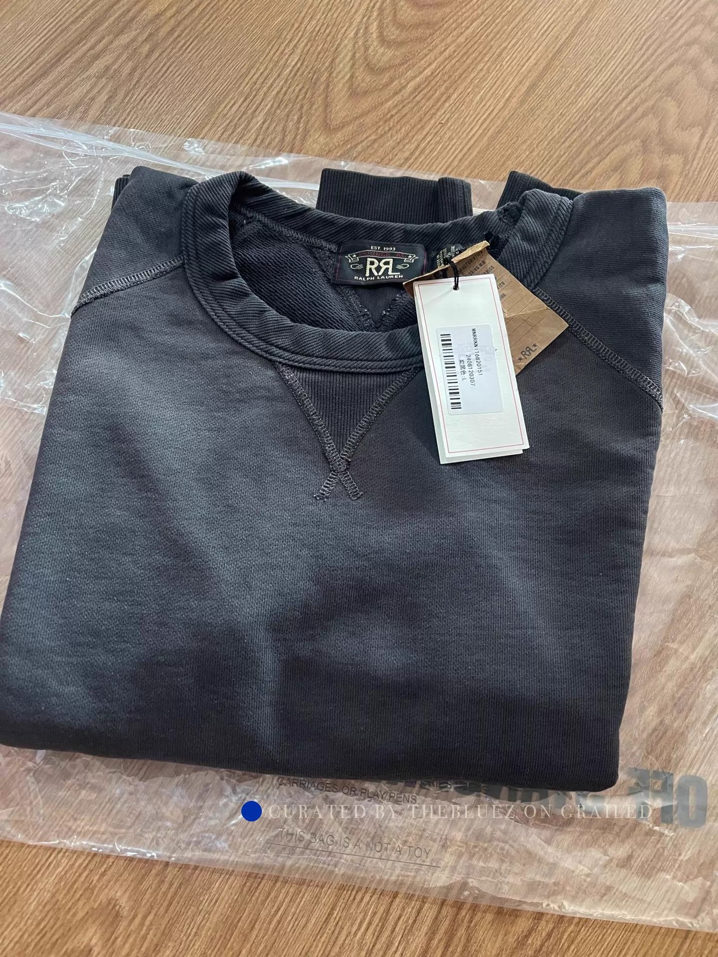 RRL Ralph Lauren Cozy Black Sweatshirt with Tags Size US L / EU 52-54 / 3 - 1 Thumbnail