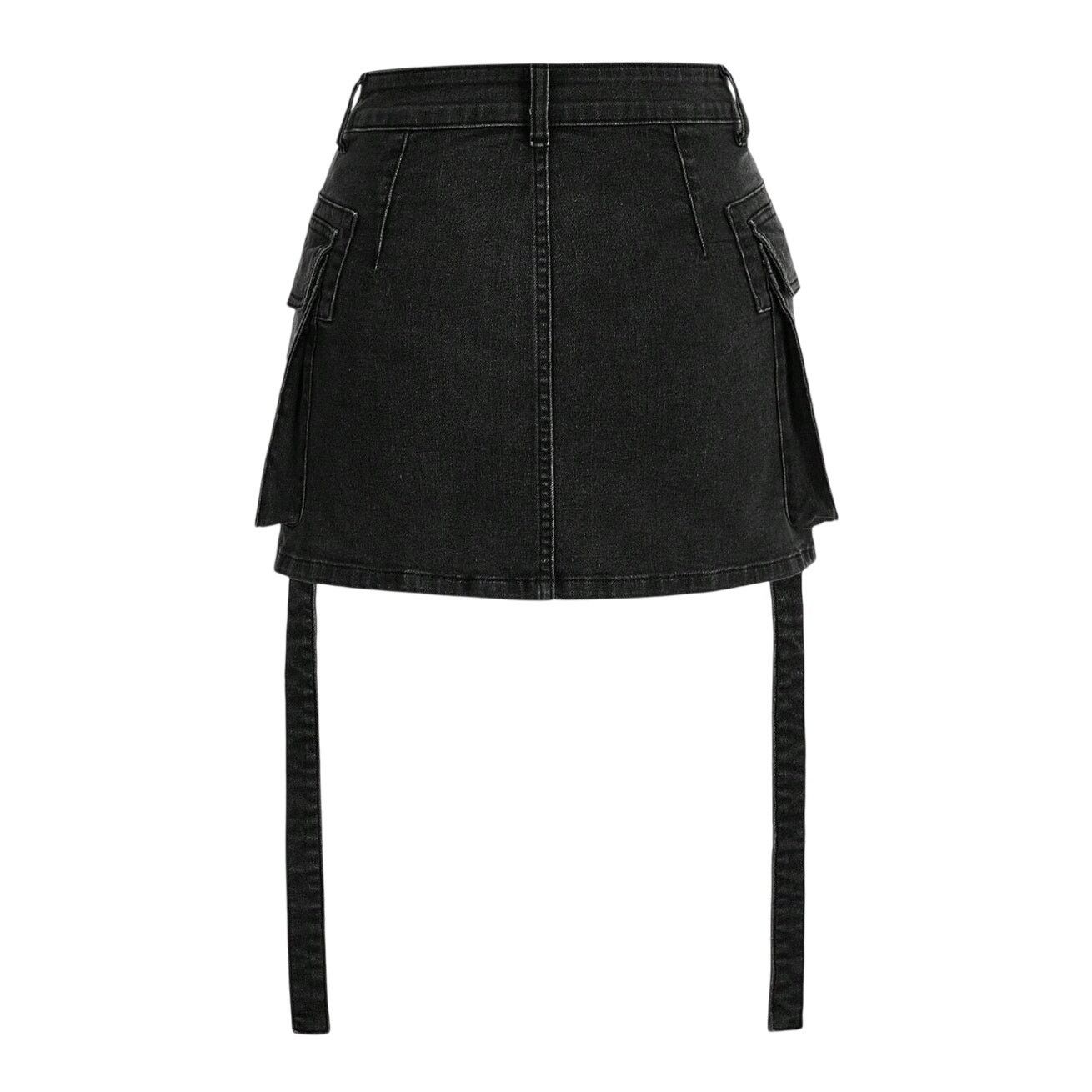 Shein Women's Star Pattern Denim Skirt in Black, Size XS Size 26" / US 2 / IT 38 - 2 Thumbnail