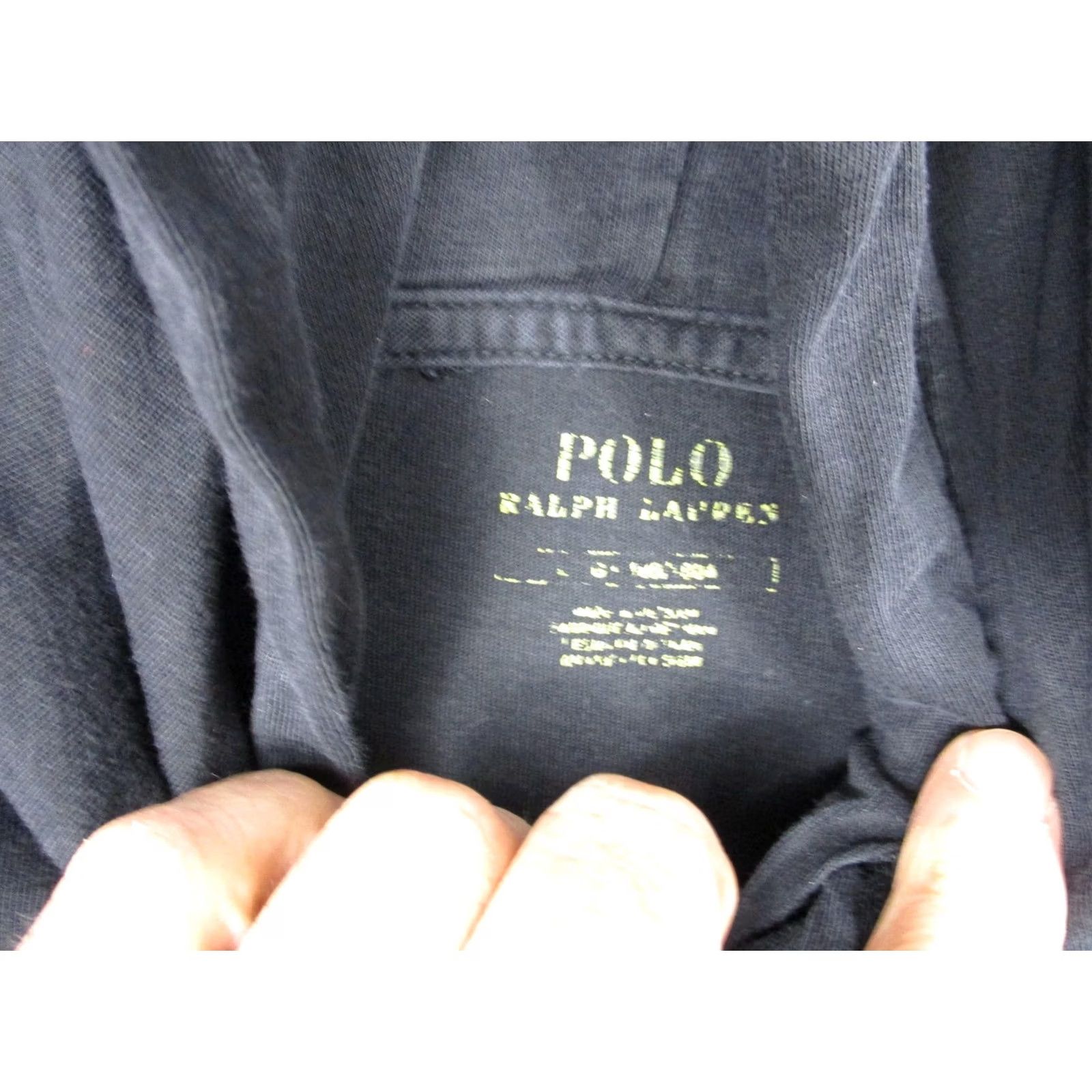 Polo Ralph Lauren Polo Ralph Lauren Hoodie Mens Large Black Graphic Print POLO 1967 USA Flag Pullover PullOver Hooded Crew Neck Navy? Size US L / EU 52-54 / 3 - 4 Thumbnail