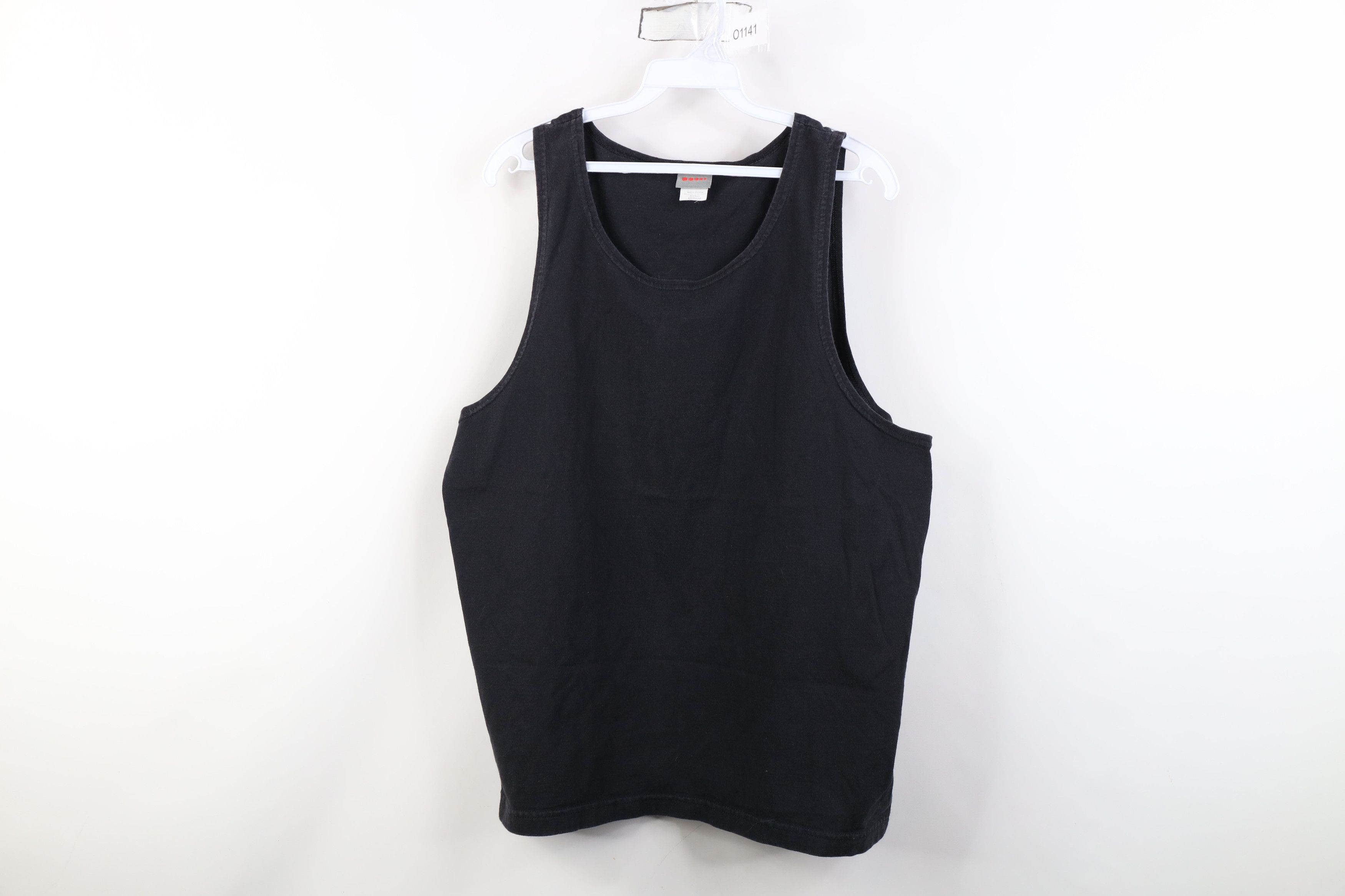 Vintage Vintage 90s Streetwear Cotton Tank Top T-Shirt Black USA Size US M / EU 48-50 / 2 - 1 Thumbnail