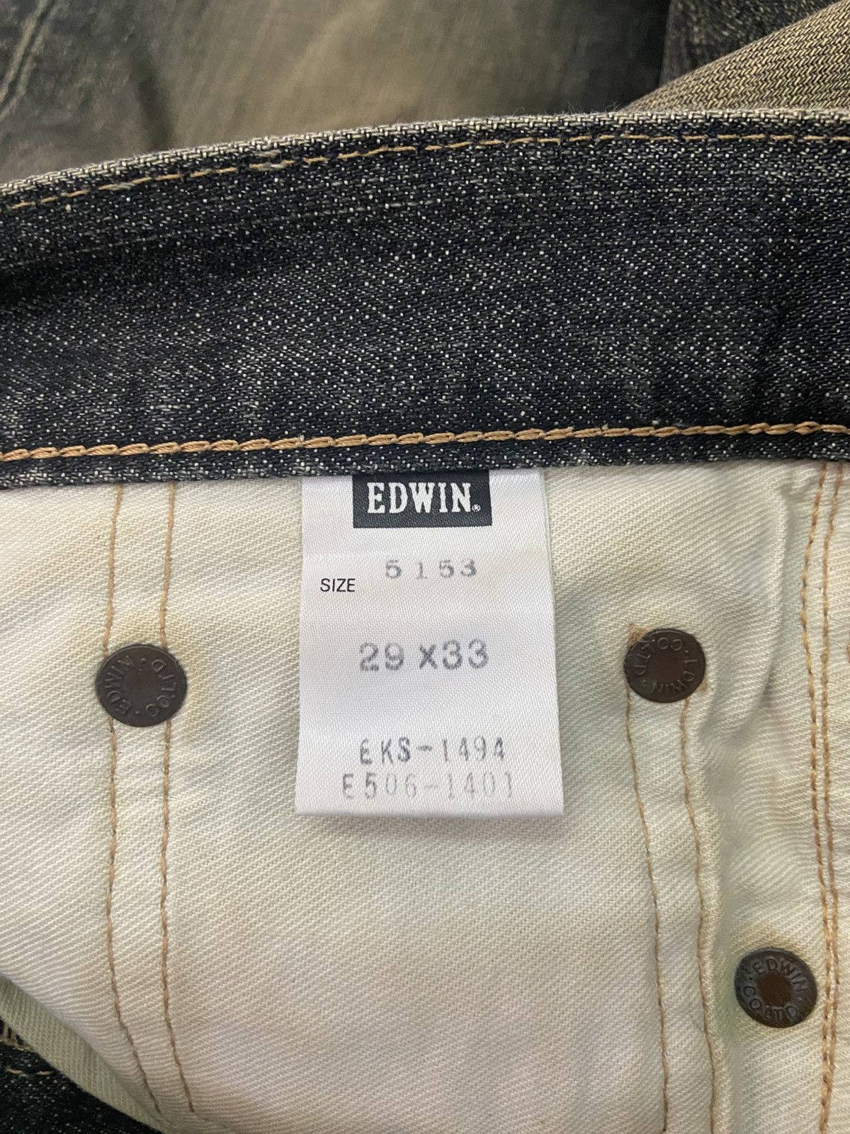 Edwin × Japanese Brand Edwin 505 LowRize Fly Button Distressed Denim Size US 30 / EU 46 - 19 Thumbnail