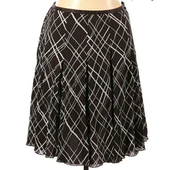 Ellen Tracy Ellen Tracy Silk Pleated Plaid Kirt Sz 14 Brown Crinkle Ful Size 36" / US 14 / IT 50 - 1 Thumbnail